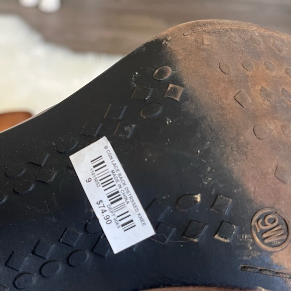 Torrid Distressed Lace Up Back Knee-High Boots Size 9 Wide Width - Picture 10 of 16